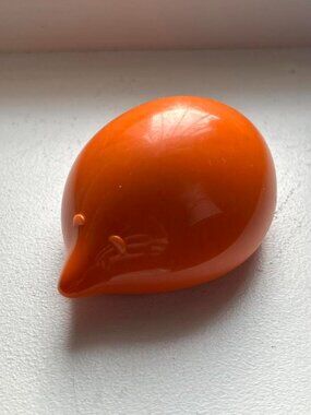 Alessi “Dozi” Discontinued Bright Orange Magnetic Hedgehog Paperclip Holder